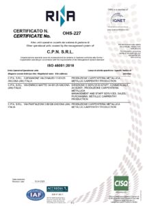 certificato ISO45001